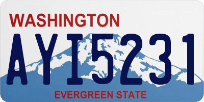 WA license plate AYI5231