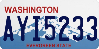 WA license plate AYI5233