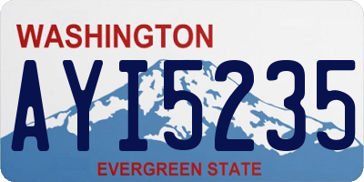 WA license plate AYI5235