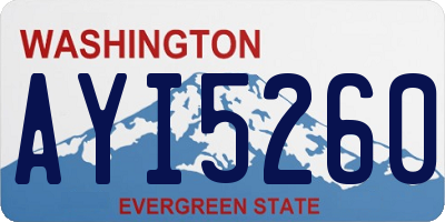 WA license plate AYI5260