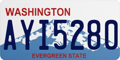 WA license plate AYI5280