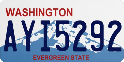 WA license plate AYI5292