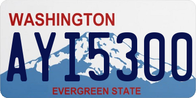 WA license plate AYI5300