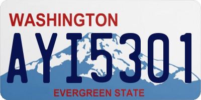 WA license plate AYI5301
