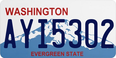 WA license plate AYI5302