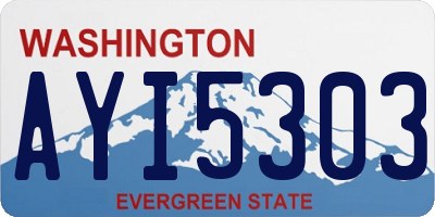 WA license plate AYI5303