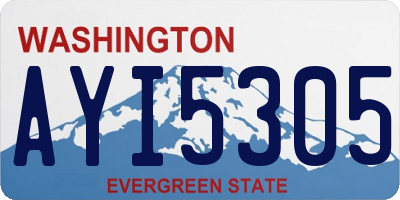 WA license plate AYI5305