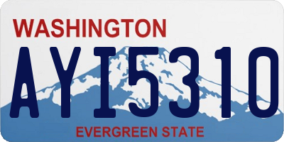 WA license plate AYI5310
