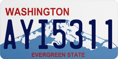 WA license plate AYI5311