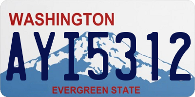 WA license plate AYI5312
