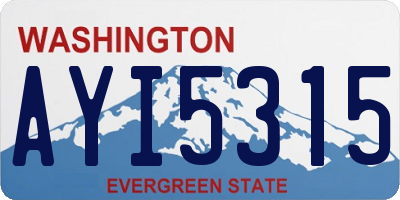 WA license plate AYI5315