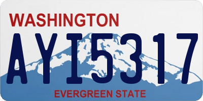WA license plate AYI5317