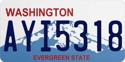 WA license plate AYI5318