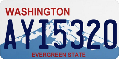 WA license plate AYI5320