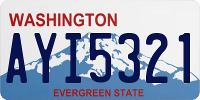 WA license plate AYI5321