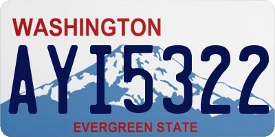 WA license plate AYI5322