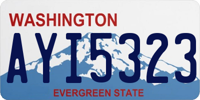 WA license plate AYI5323