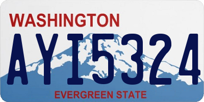 WA license plate AYI5324
