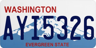 WA license plate AYI5326