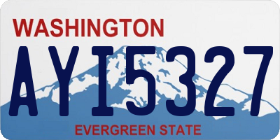 WA license plate AYI5327
