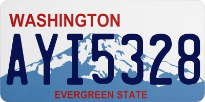WA license plate AYI5328
