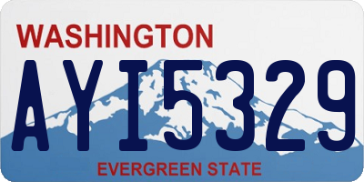 WA license plate AYI5329