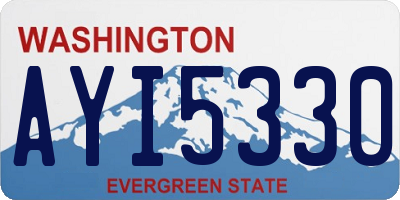 WA license plate AYI5330