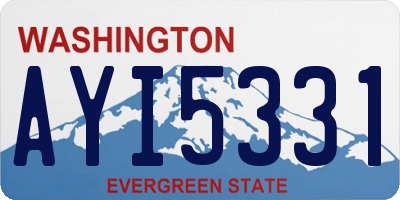 WA license plate AYI5331