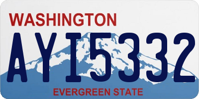 WA license plate AYI5332