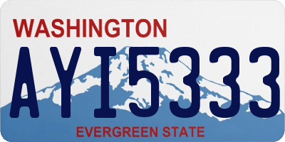 WA license plate AYI5333
