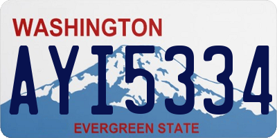 WA license plate AYI5334
