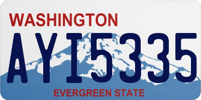 WA license plate AYI5335