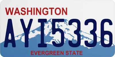 WA license plate AYI5336