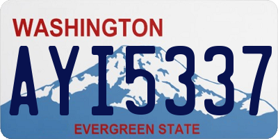WA license plate AYI5337