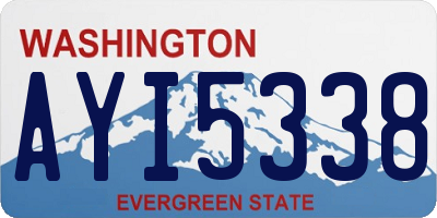 WA license plate AYI5338