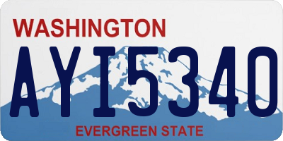 WA license plate AYI5340