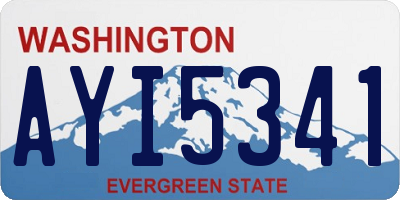 WA license plate AYI5341