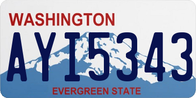 WA license plate AYI5343