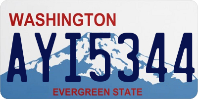 WA license plate AYI5344