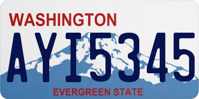 WA license plate AYI5345