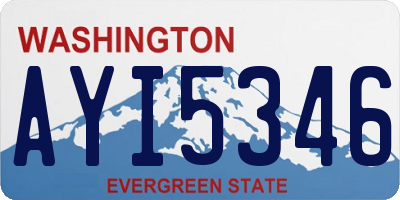 WA license plate AYI5346
