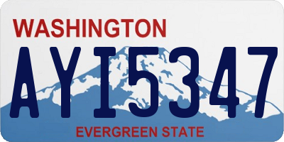 WA license plate AYI5347