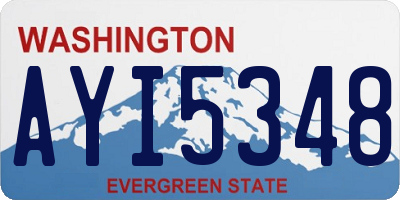 WA license plate AYI5348