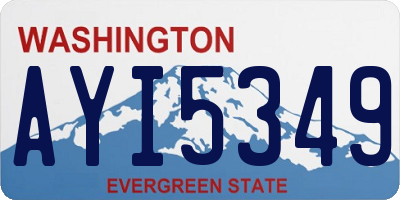 WA license plate AYI5349