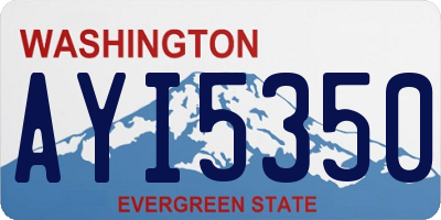 WA license plate AYI5350