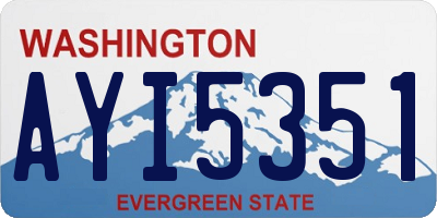WA license plate AYI5351