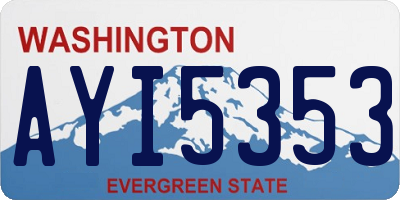 WA license plate AYI5353