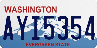 WA license plate AYI5354
