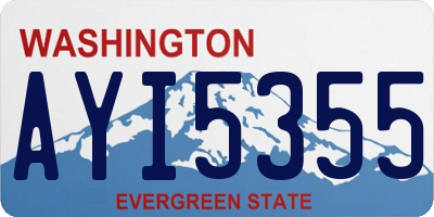 WA license plate AYI5355