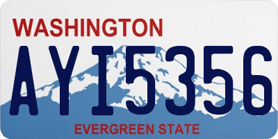 WA license plate AYI5356